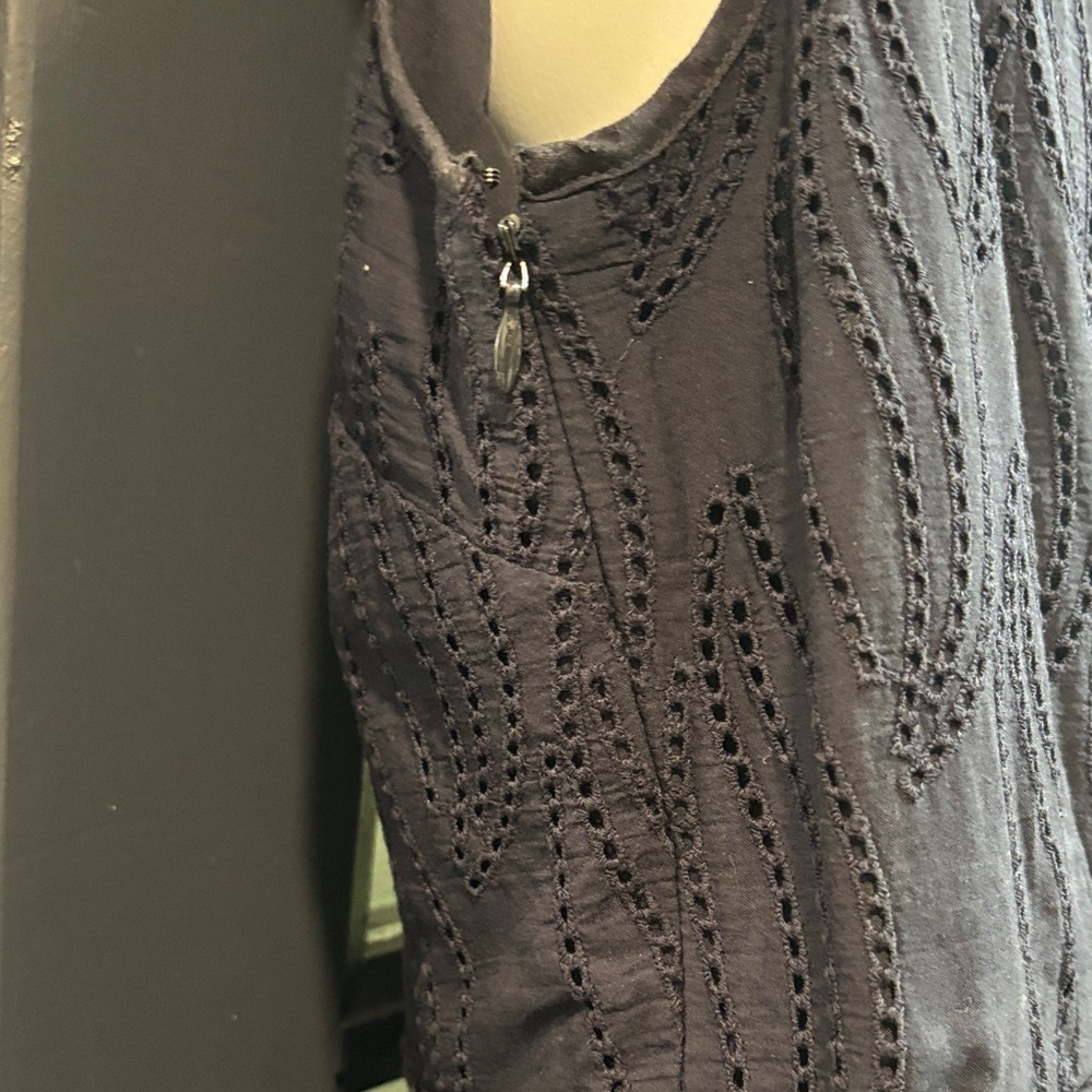 Ann Taylor Navy Sleeveless Midi Dress - Picture 6 of 7